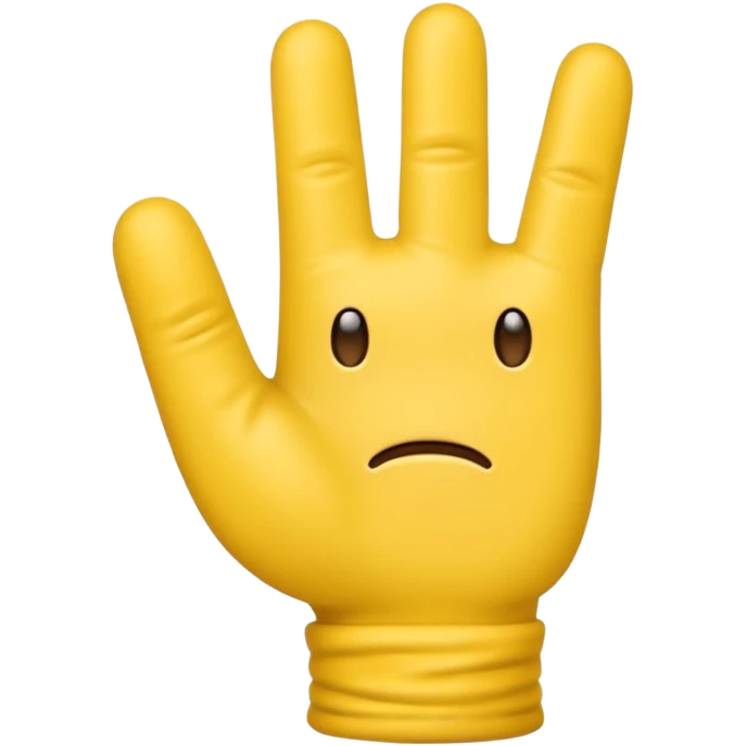Middle finger emoji weakling wearing fingerless gloves emoji