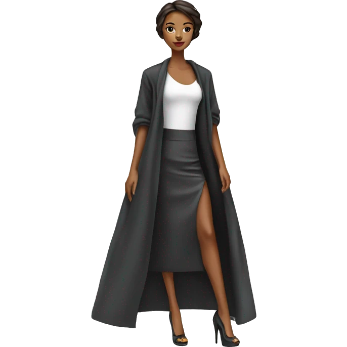 a model that is doing a catwalk emoji