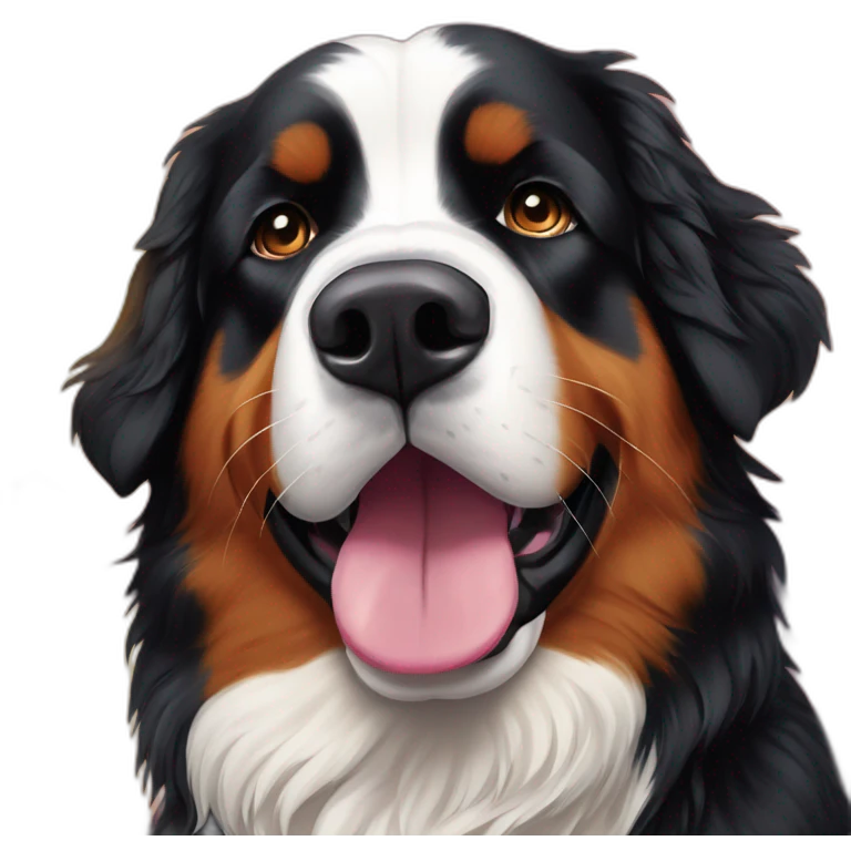 bernese mountain dog sunset mountain emoji