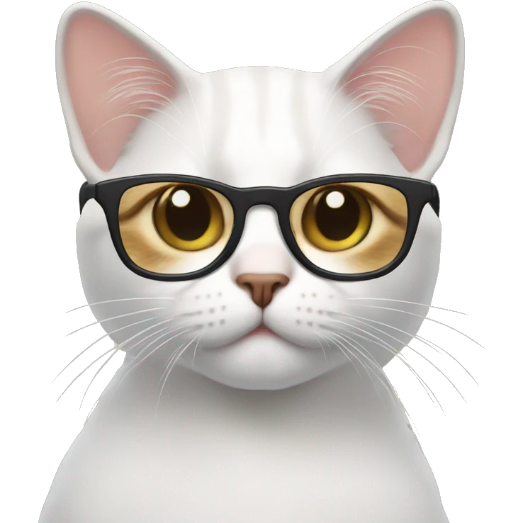 cats wearing glasses emoji