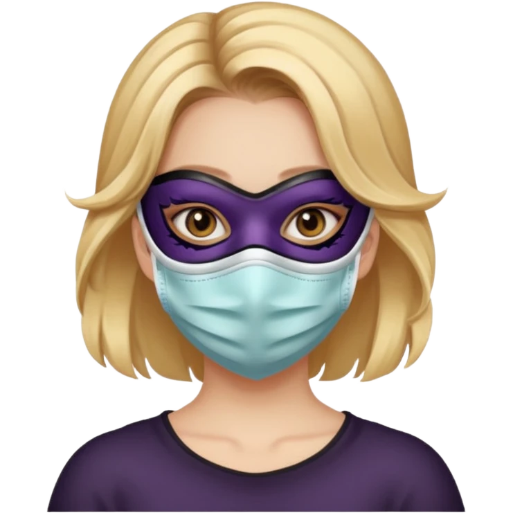 Aesthetic girl with mask emoji