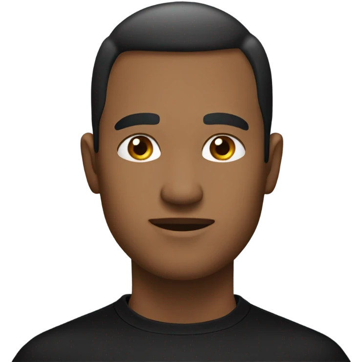 male in black collared shirt emoji