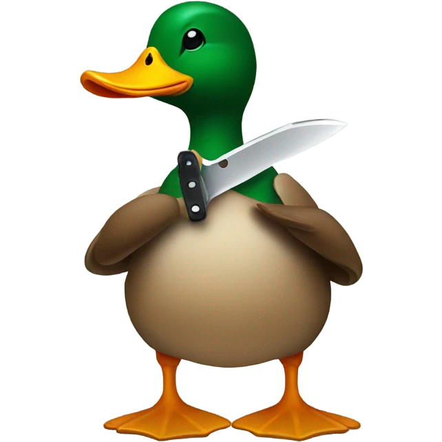 Duck with knife emoji
