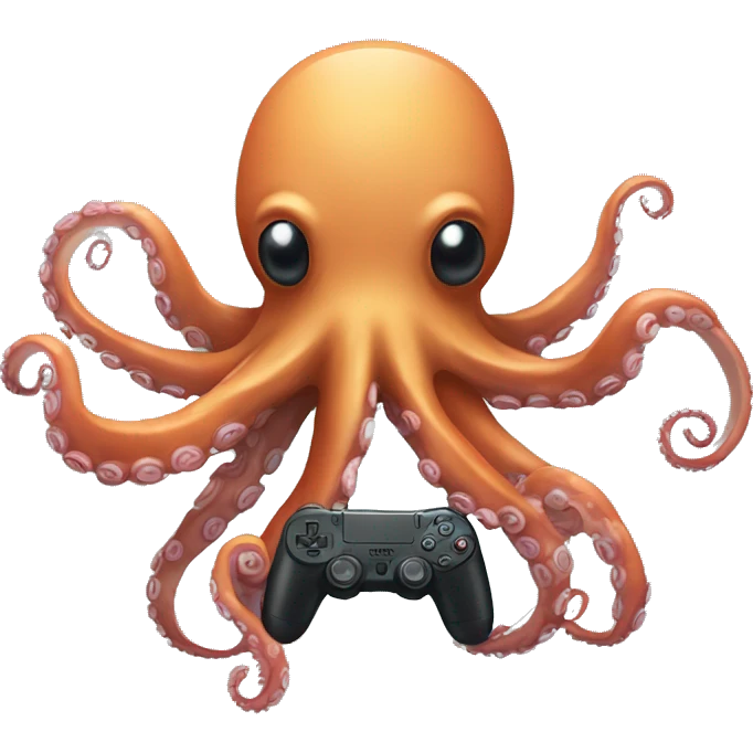 Octopus holding a controller  emoji