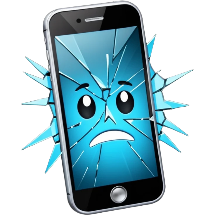 broken mobile phone emoji