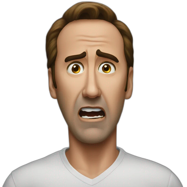 Nicolas cage scared emoji