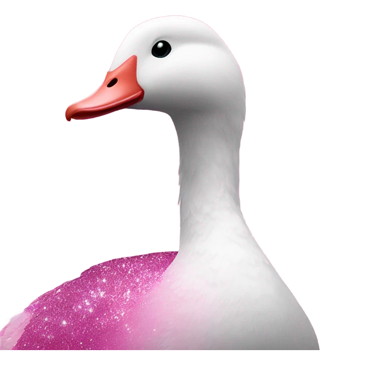 Pink ombre goose with glitter no white  emoji