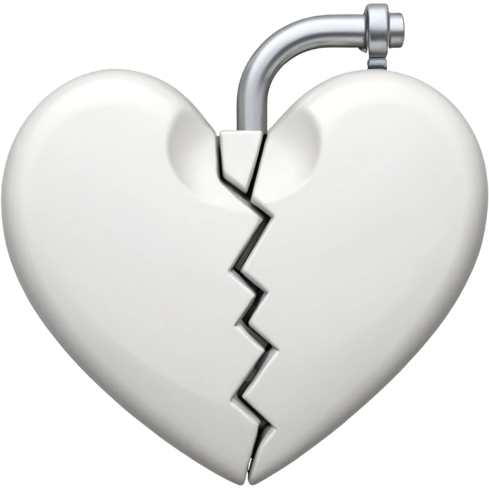 broken heart sticked together (divorce) with a clamp emoji