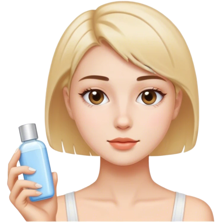 Skincare girl short hair  emoji