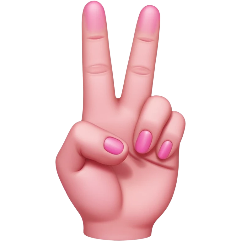 Pink middle finger emoji