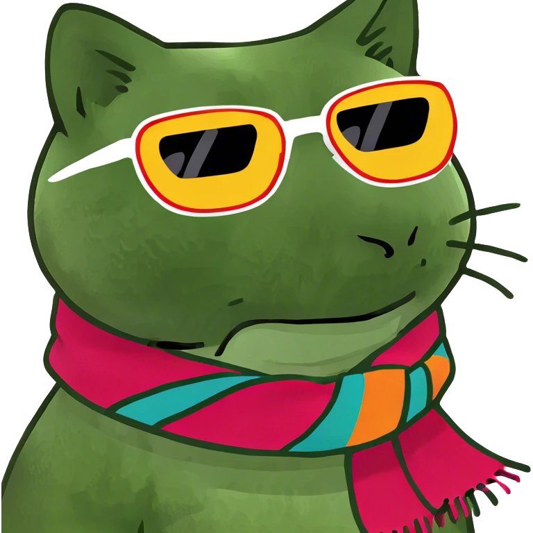 Cat with sunglasses emoji