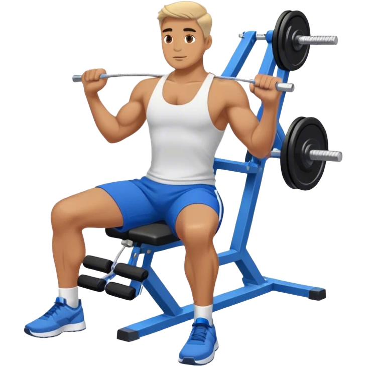 man with blue shorts doing seated cable-rows machine exercise emoji