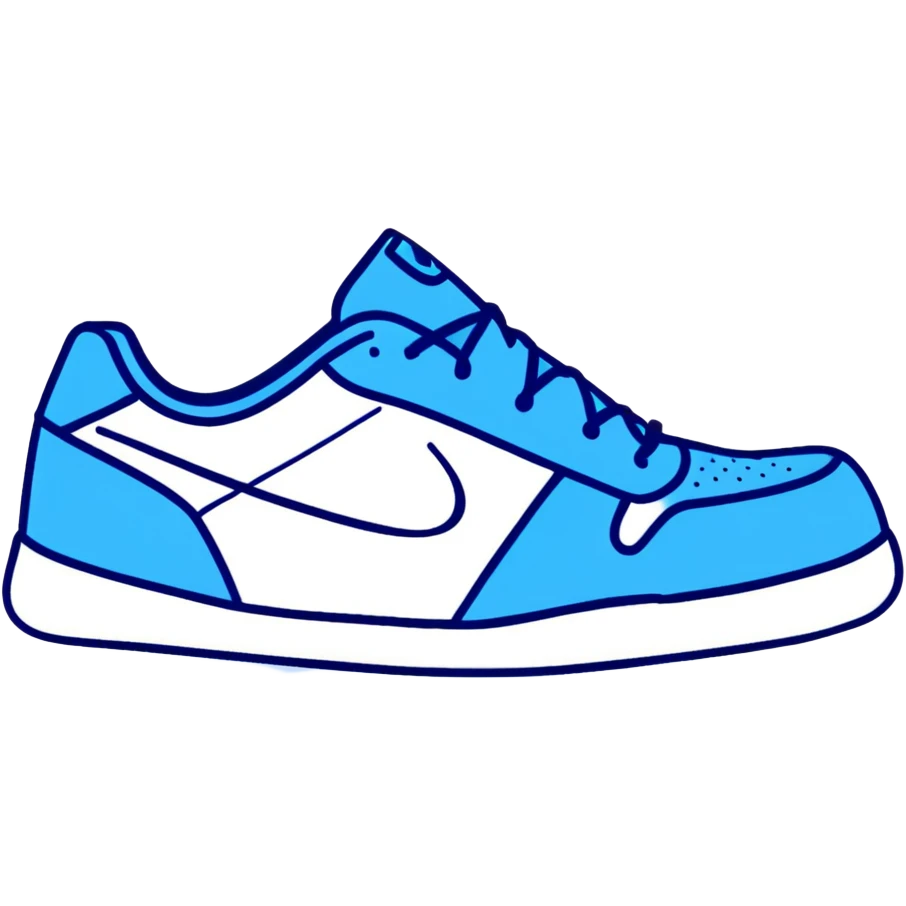 blue Nike tennis shoes, sporty sneakers emoji