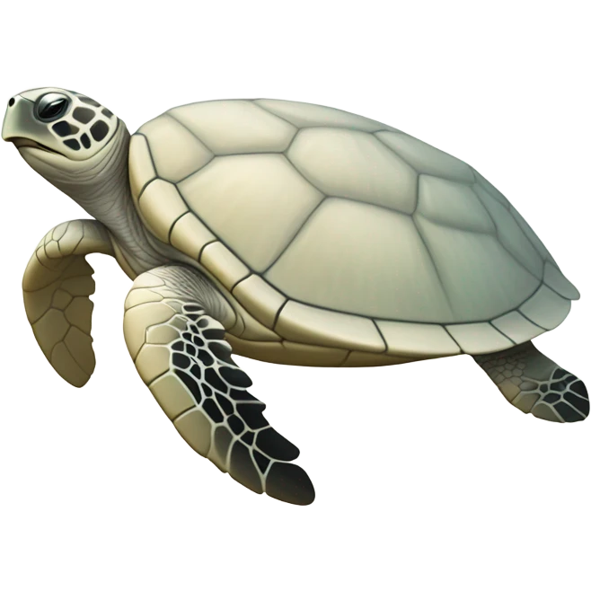 White Pastel sea turtle emoji