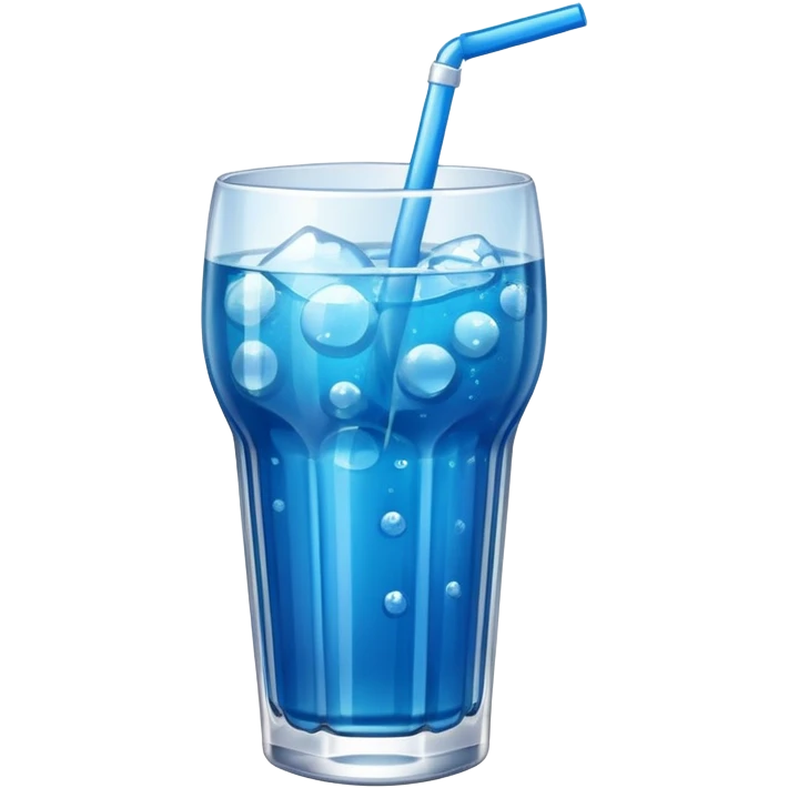 soft drink, blue emoji