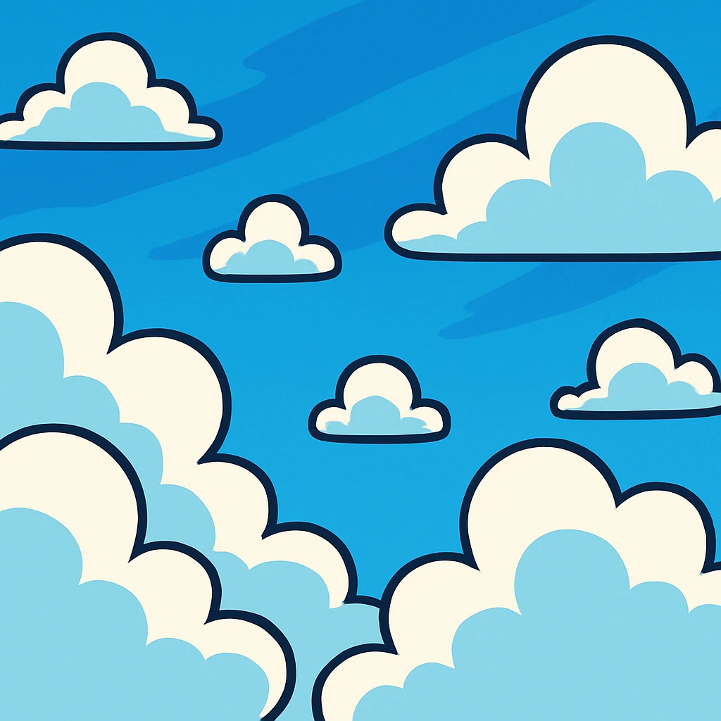 clouds in a blue sky emoji