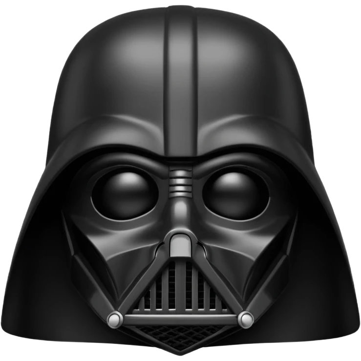Dark vador sans yeux sur le masque emoji