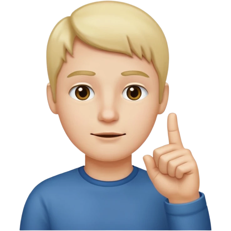 straight face with hand with only thumb sticking up right under chin pointing right emoji