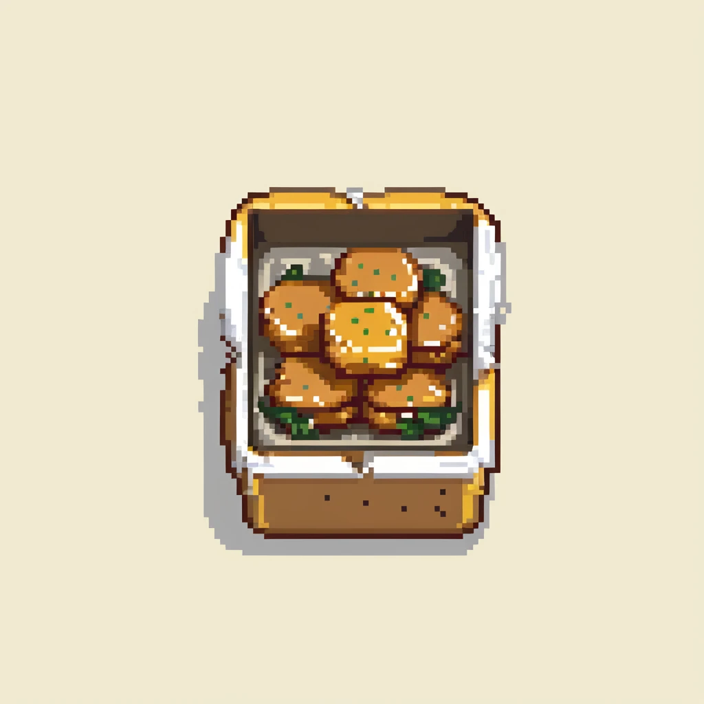 box of chicken mcnuggets with dipping sauce emoji