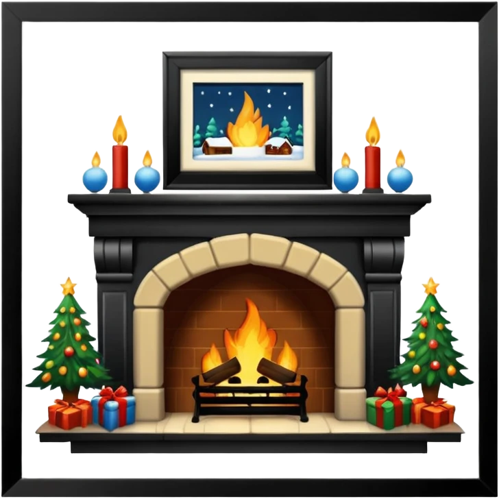 christmas fireplace emoji