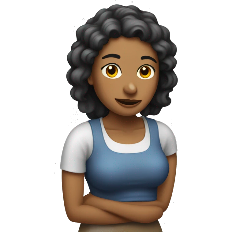 Mujer cogiendo pesas emoji