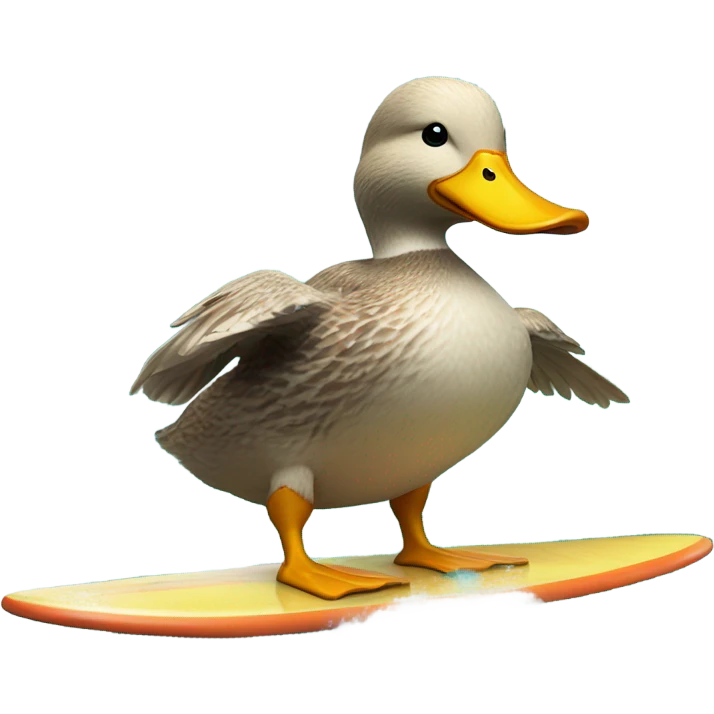 duck surfing  emoji