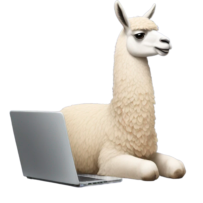 llama with a laptop emoji