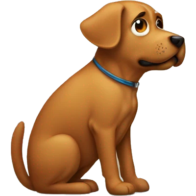 Dog pooping emoji