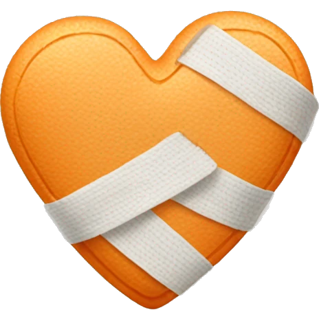 light orange heart with bandages emoji
