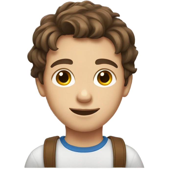 brown haired boy portrait emoji