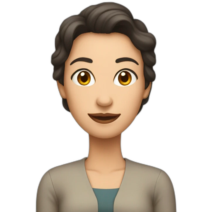 señora con moño emoji
