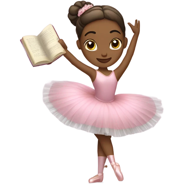ballerina reading a book  emoji