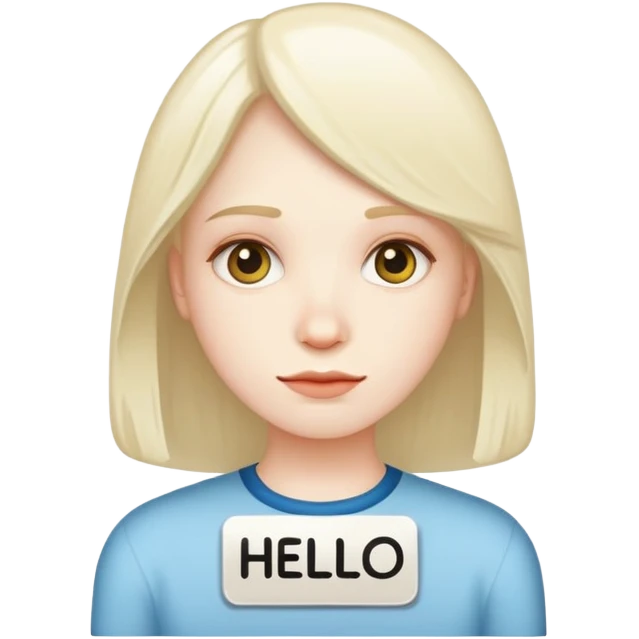 hello my name is sticker emoji