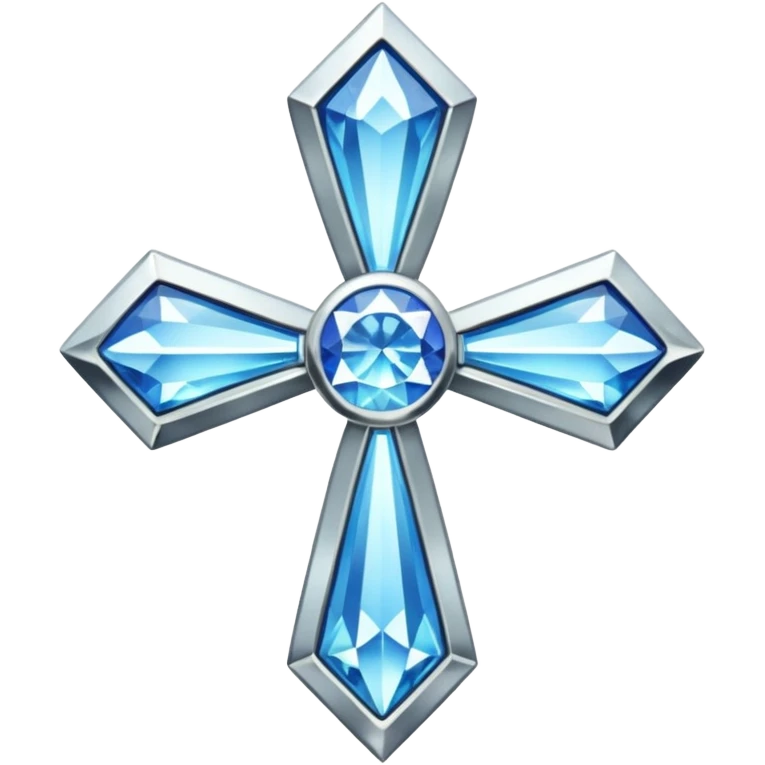 Badge of the cross, diamond emoji
