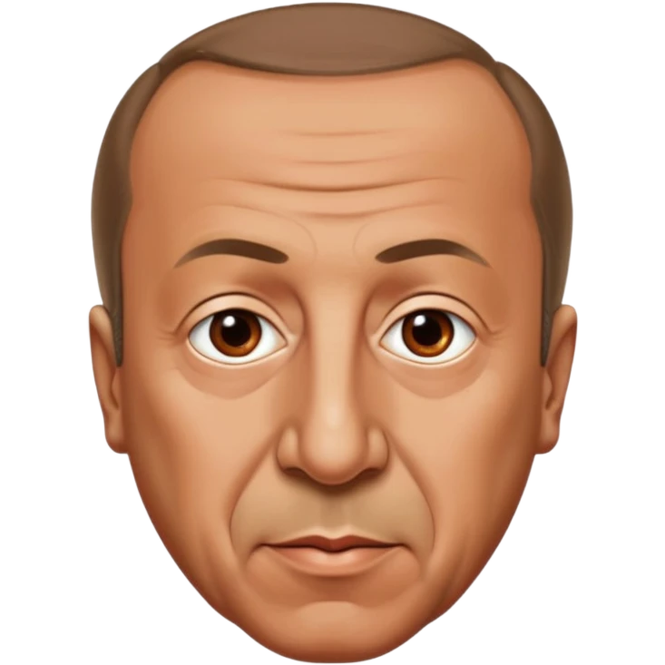 recep tayip erdoğan detaylı ve yüz hatları belirgin  emoji
