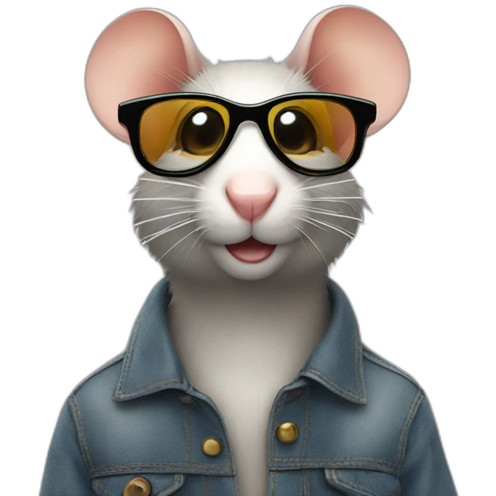 Rat lunettes de soleil emoji