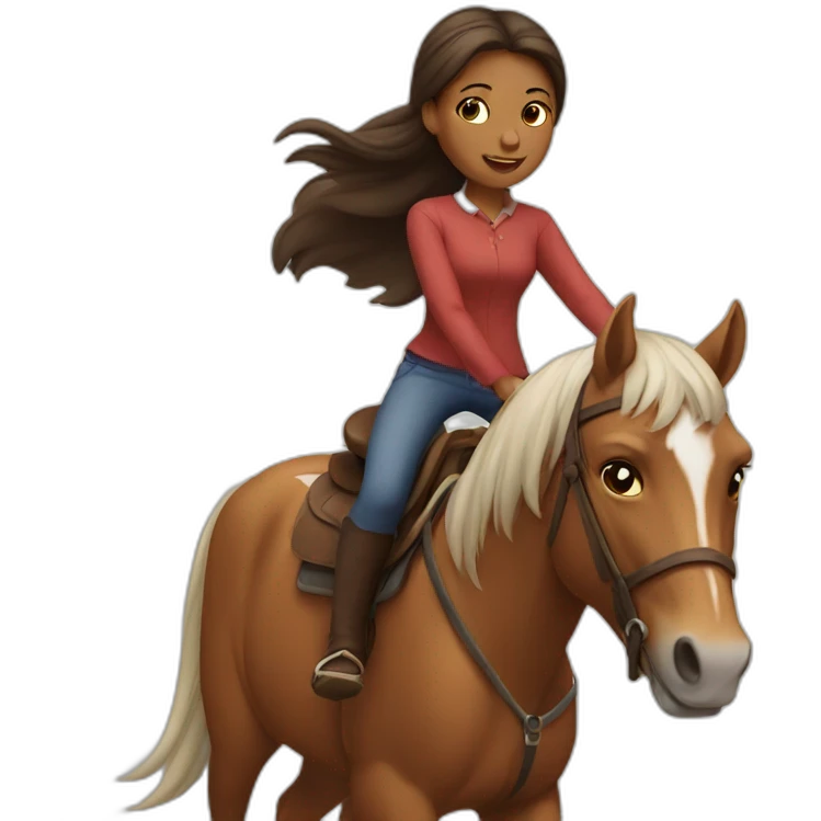 Girl riding a horse emoji