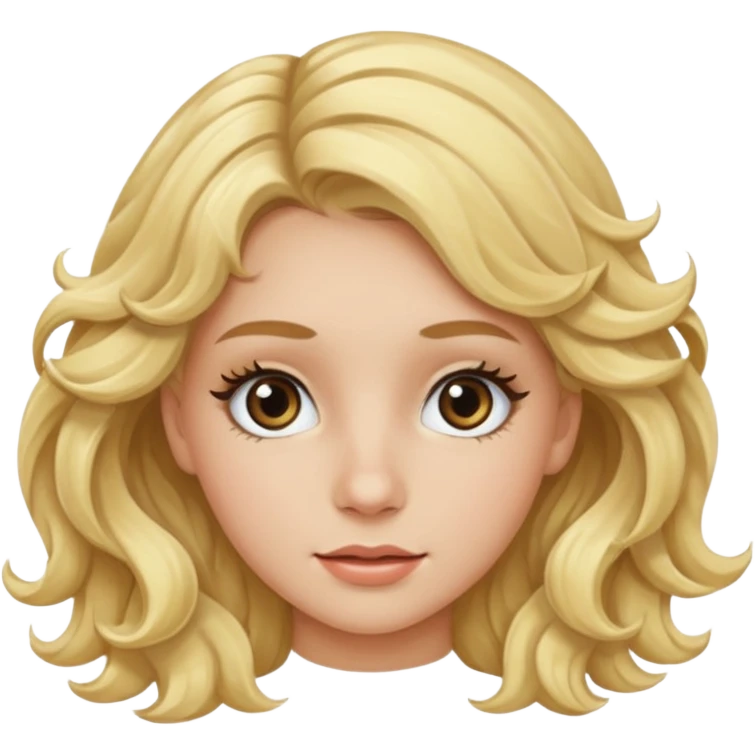 wawy haired blonde teenage girl with mascara emoji