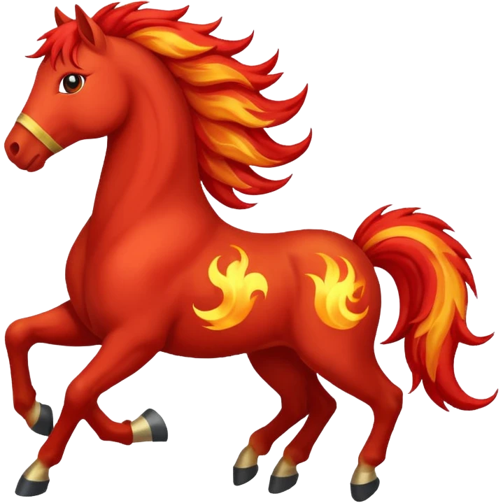 red fire horse emojis emoji