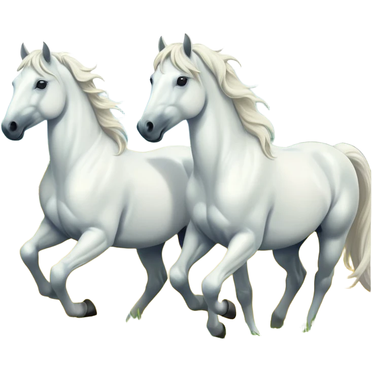 white horses emoji