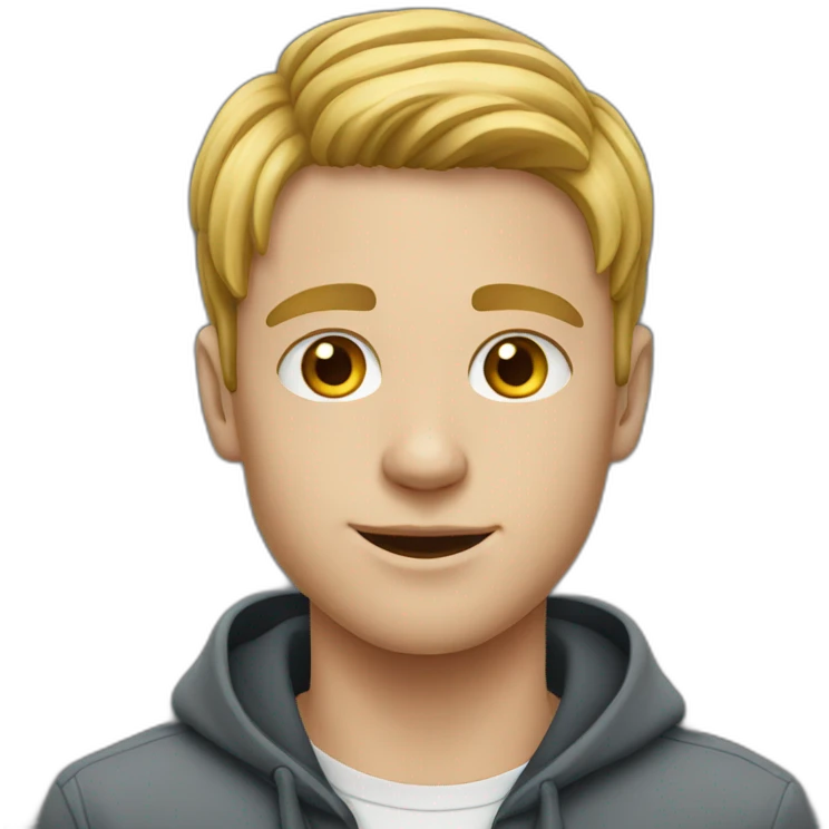 young white man emoji