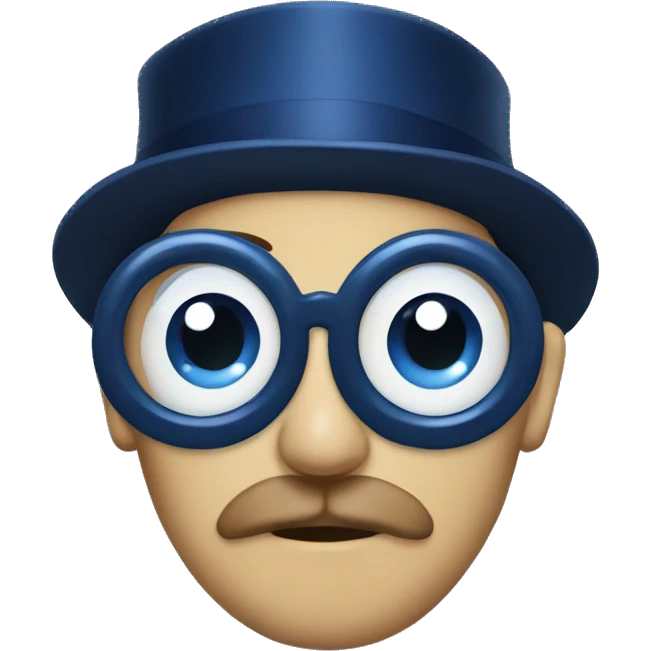 dark blue monocle  emoji