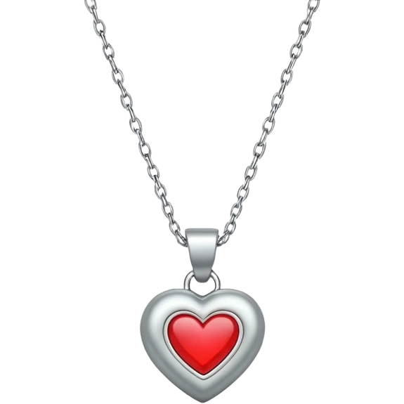 pendant with a meaningful symbol like a heart or infinity sign on a delicate chain emoji
