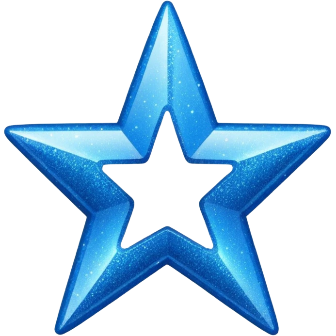 icon instagram em forma de estrela glitter blue emoji