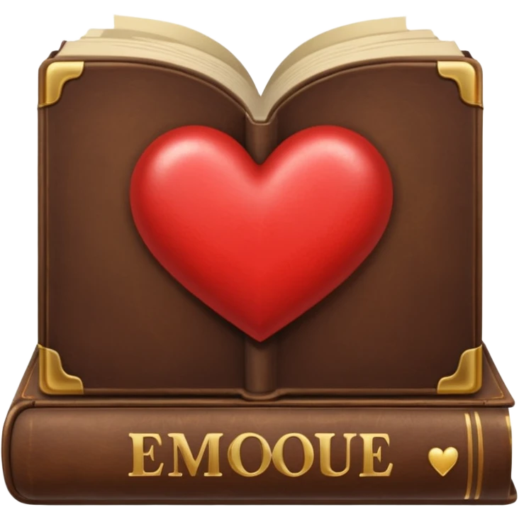 books with heart emoji