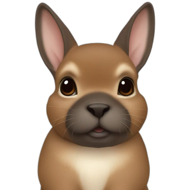 brown netherland dwarf with dark nose emoji