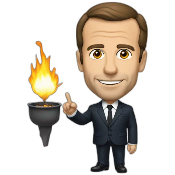 Macron fumé un join emoji