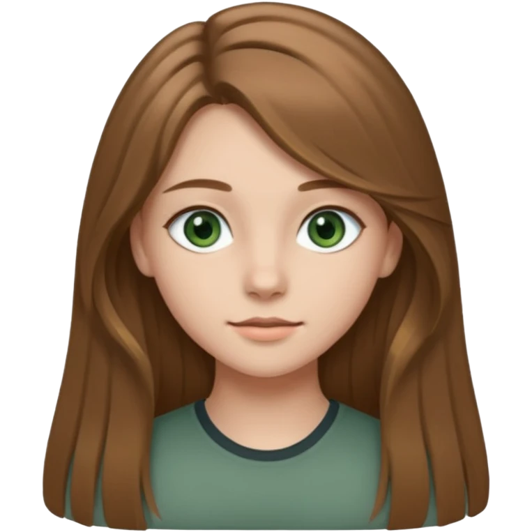 Девушка, светлая шатенка с длинами волосами, лет 18 с серо зелёными глазами по темнее emoji