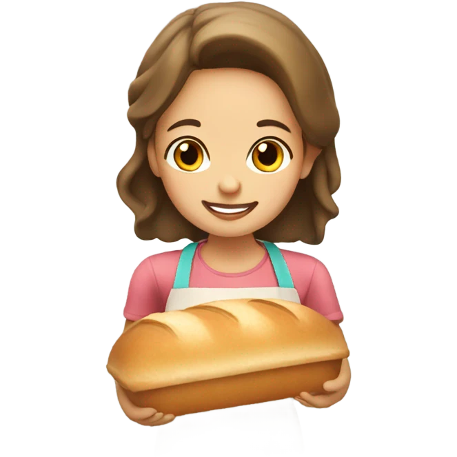 Girl baking bread emoji