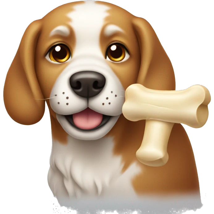 dog with a bone emoji